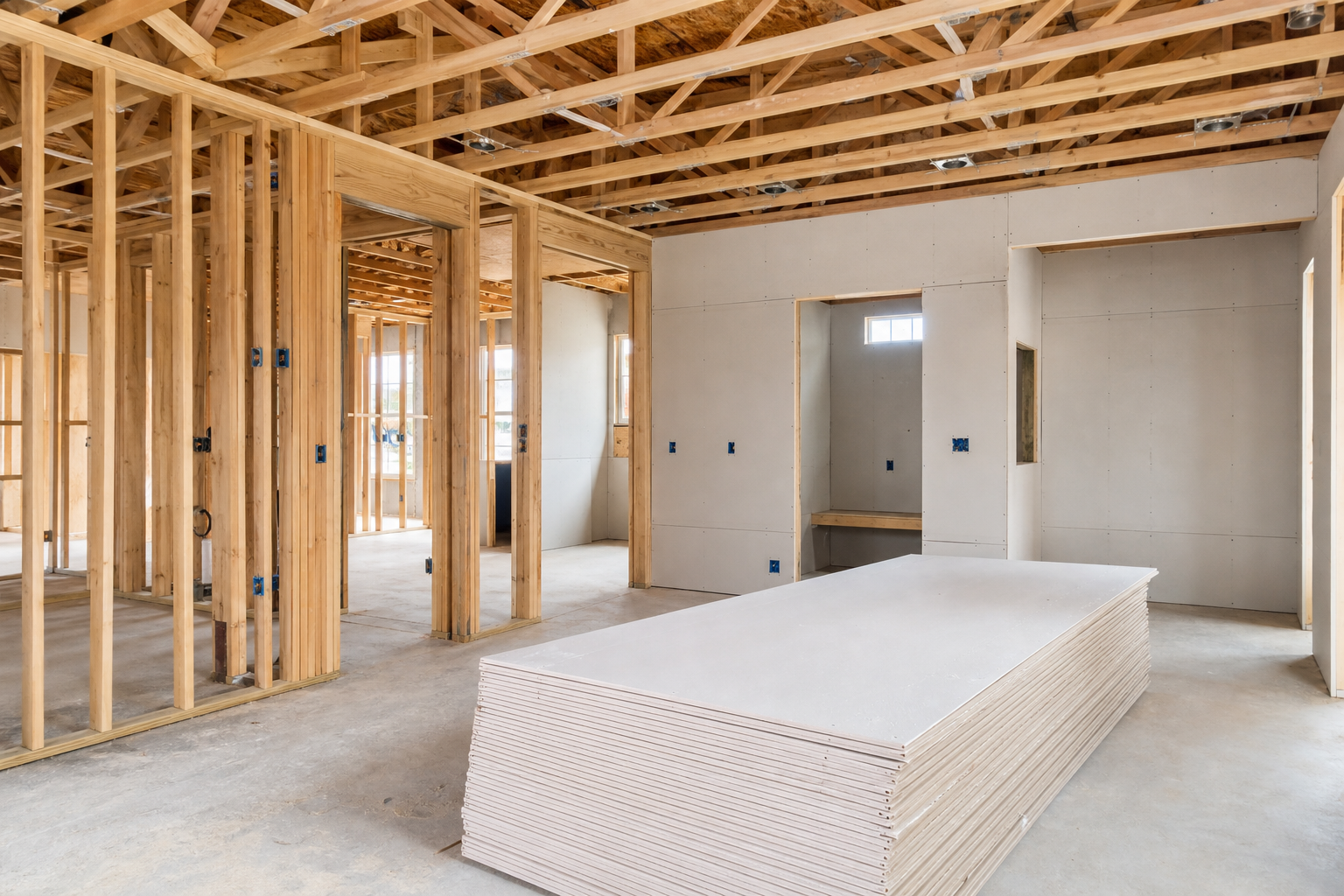 Framing and drywall work