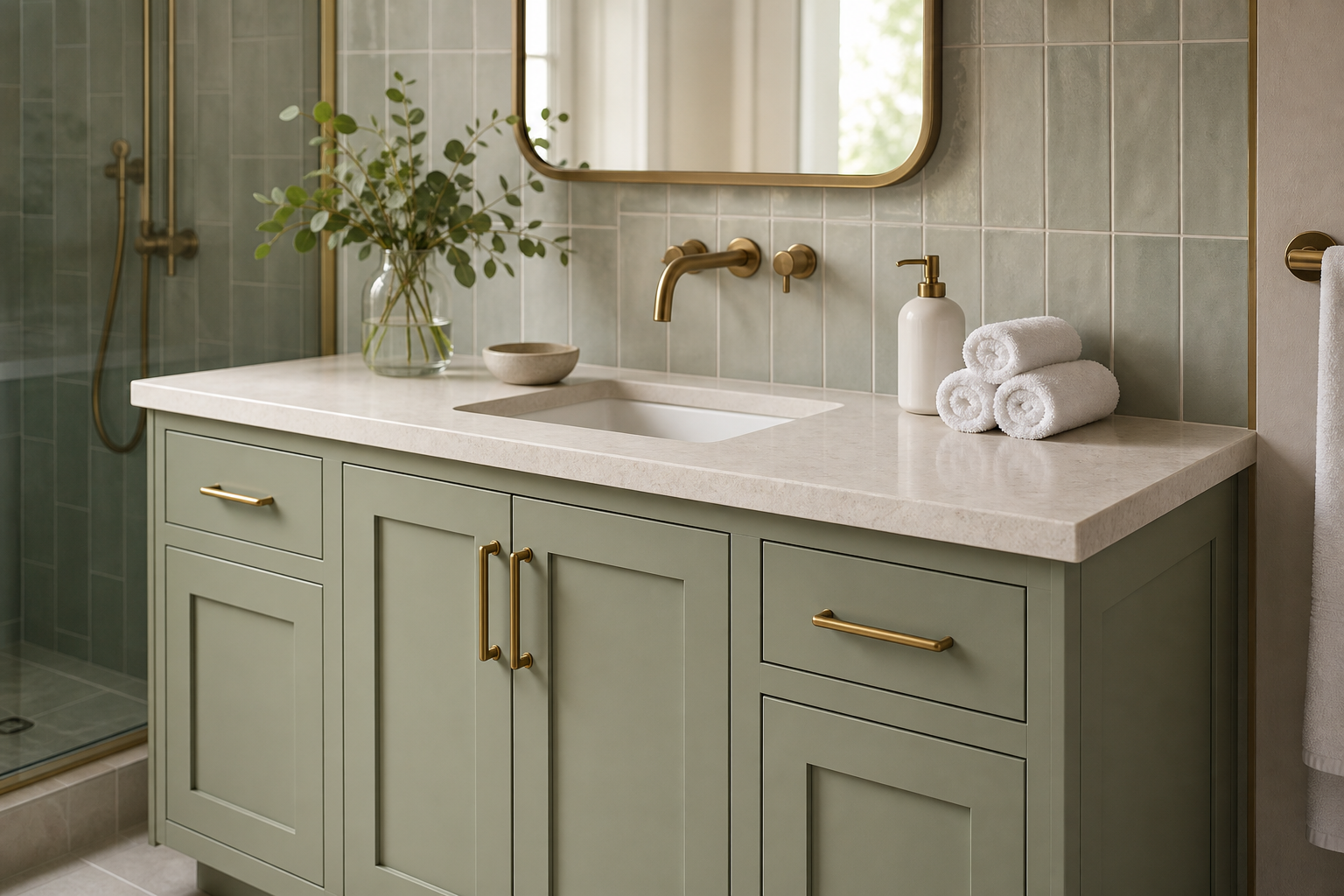 Bathroom vanity cabinet doors